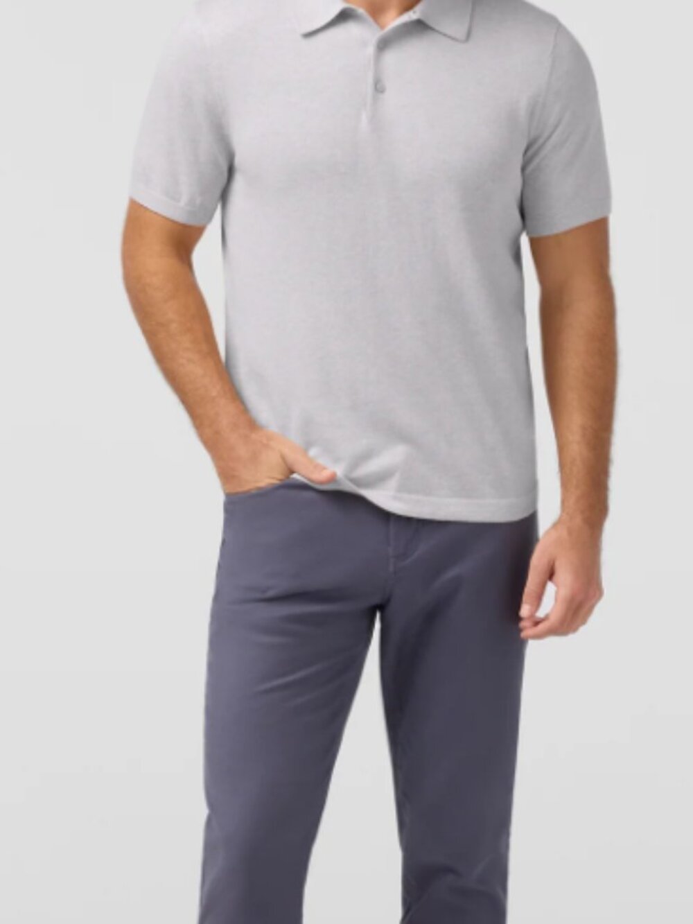 50% Off Retail! | Cool Max | Gray Ashe Sweater Polo - Picture 2 of 8